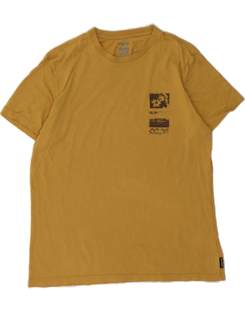 BILLABONG Mens Graphic T-Shirt Top Small Yellow Cotton Vintage Billabong and Second-Hand Billabong from Messina Hembry 