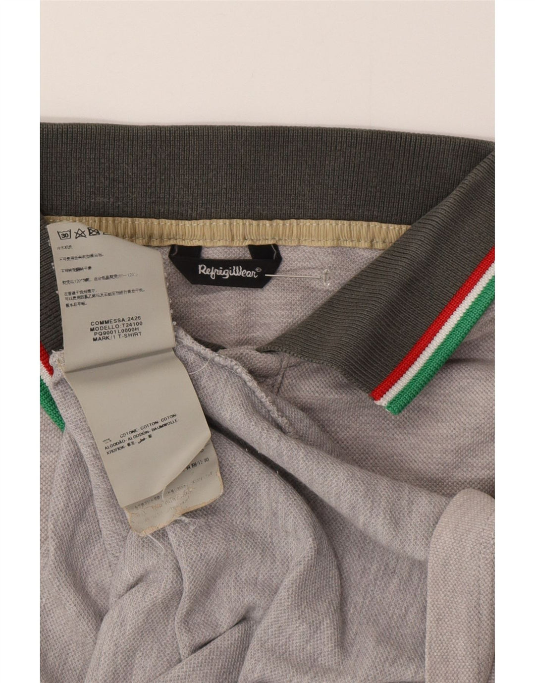 Męska koszulka polo Refrigiwear, mała, szara, bawełniana