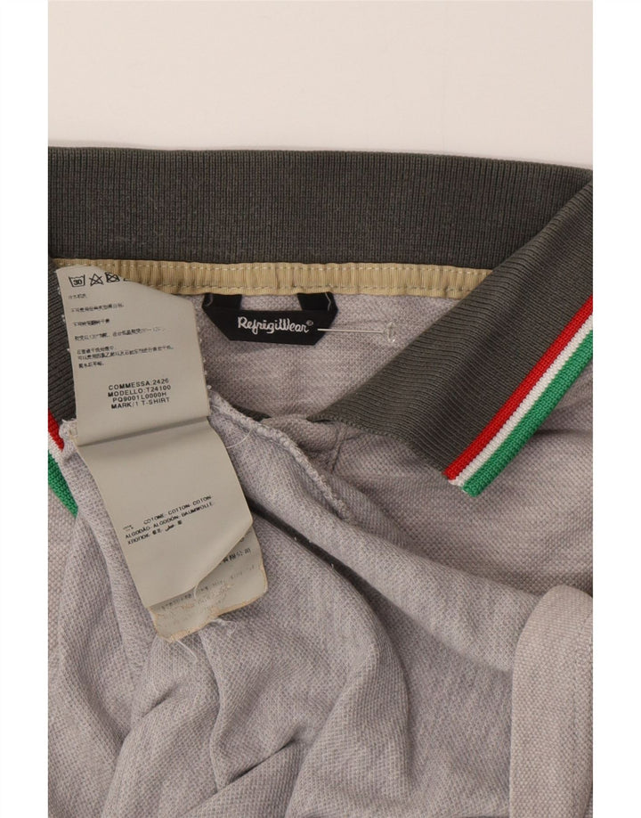 Męska koszulka polo Refrigiwear, mała, szara, bawełniana