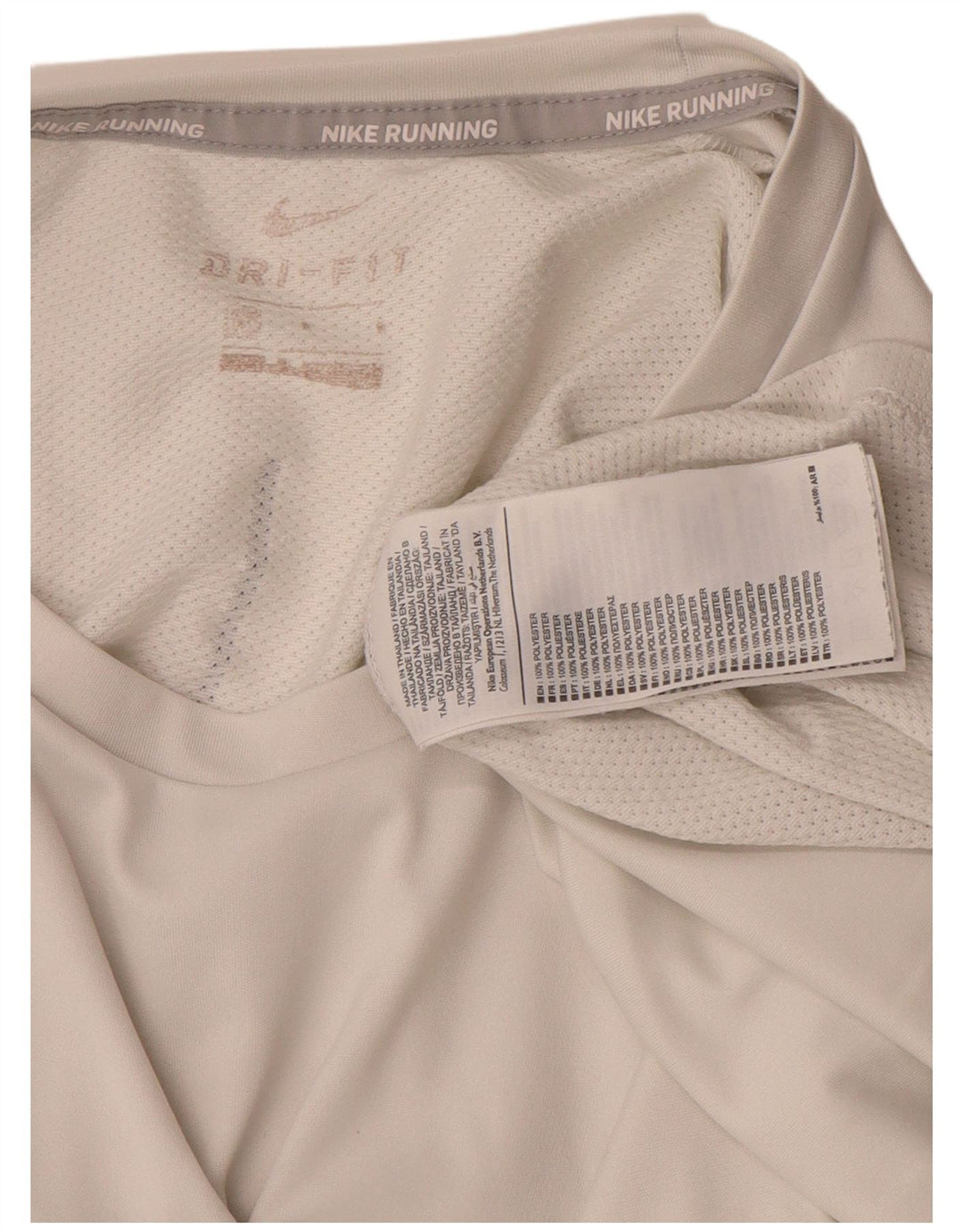 Męski T-shirt Nike Dri Fit z grafiką, średni biały poliester