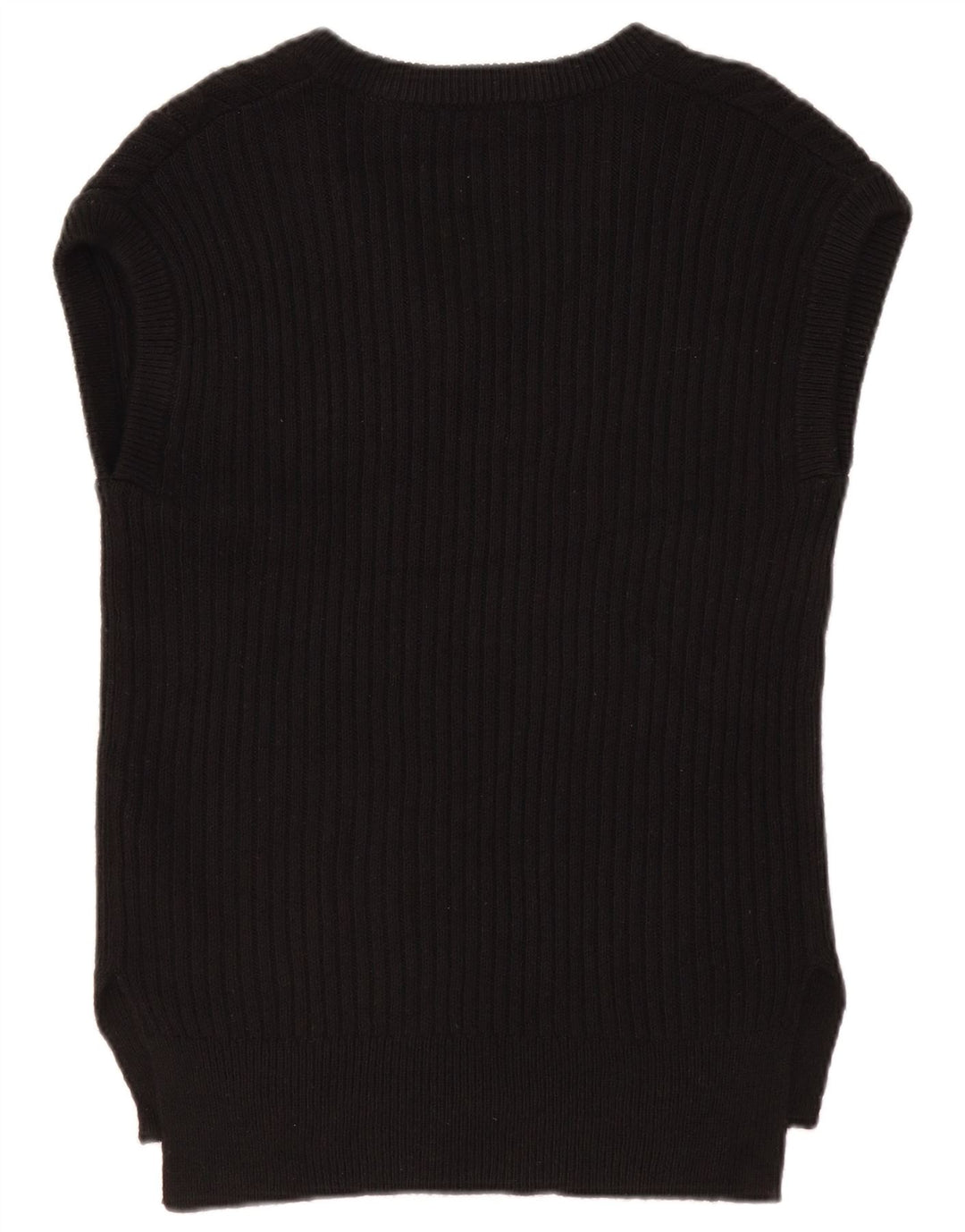 MARKS & SPENCER Damski podkoszulek z kamizelką oversize UK 10, mały, czarny, bawełniany