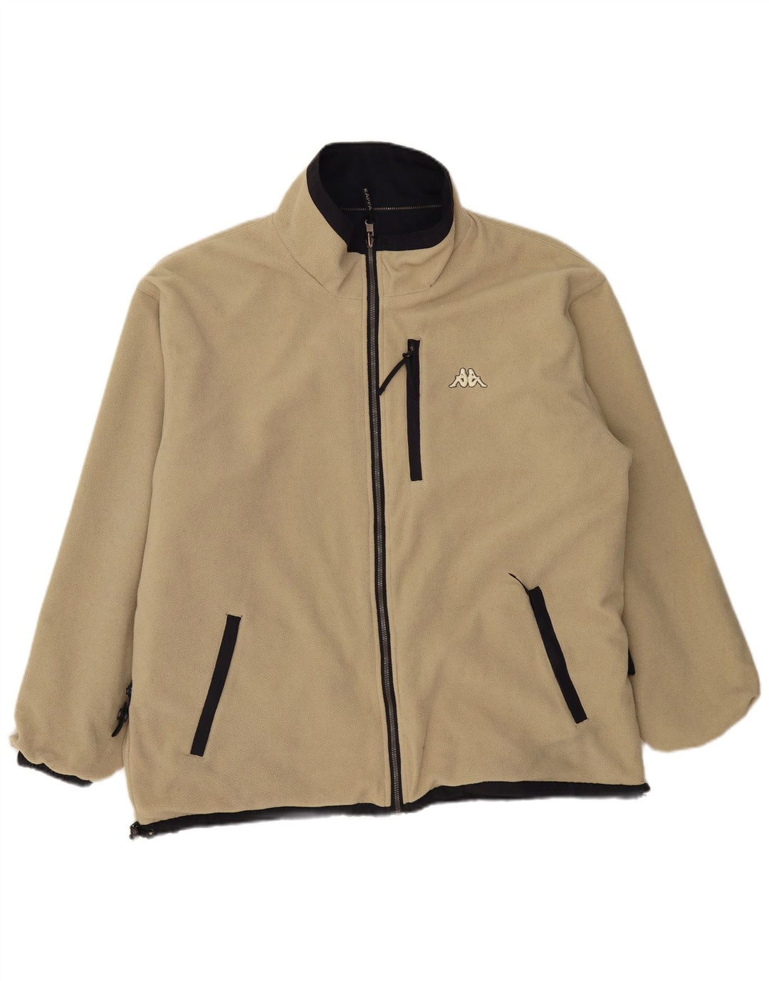 Męska dwustronna kurtka KAPPA UK 40, duża, granatowa, poliestrowa