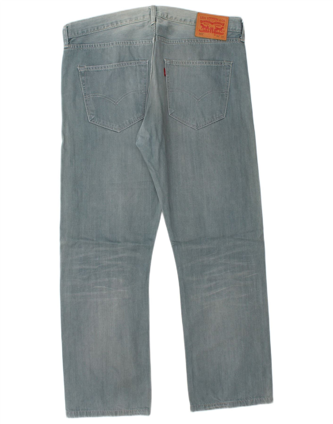 Męskie jeansy LEVI'S 501 Straight W36 L29 Niebieskie bawełniane