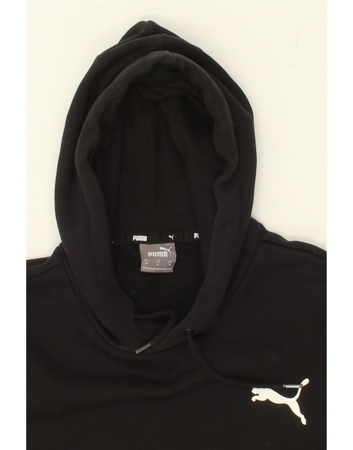 PUMA Mens Hoodie Jumper Medium Black Cotton Vintage Puma and Second-Hand Puma from Messina Hembry 
