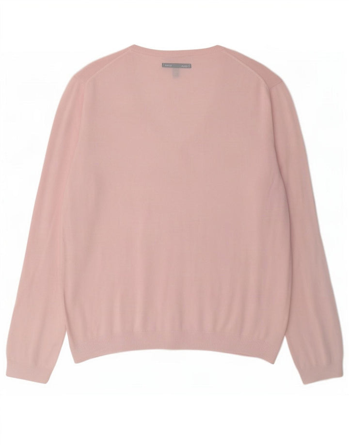 Męski sweter Gant z dekoltem w kształcie litery V, 3XL, różowy, bawełniany