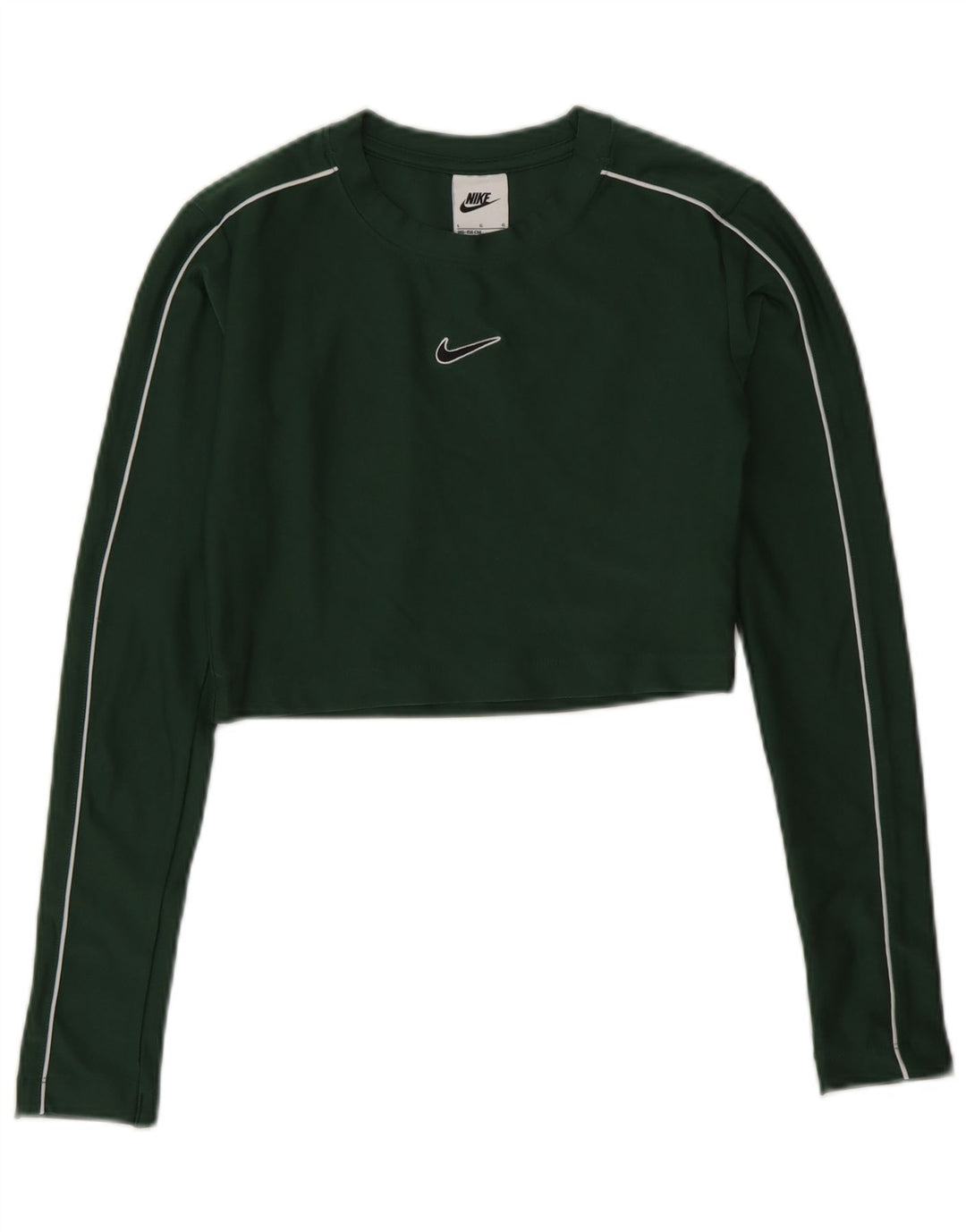 Dziewczęca krótka koszulka Nike z długim rękawem, 12-13 lat, duża, zielona, poliestrowa