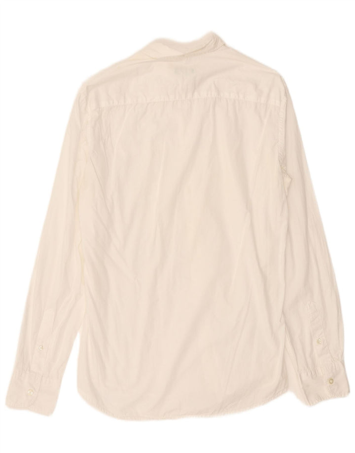 Koszula męska Benetton, średnia biała bawełna