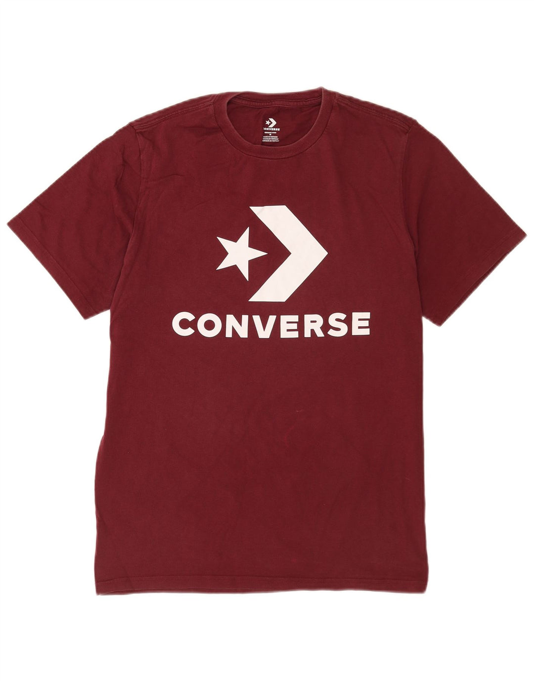 Męski T-shirt Converse z grafiką, średni, bordowy