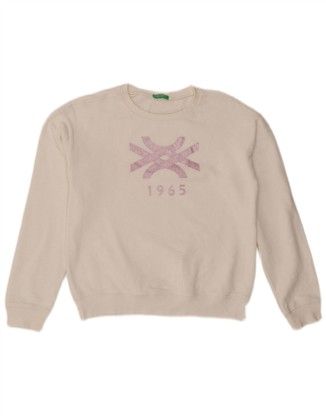 Damska bluza z grafiką Benetton UK 10 Small White