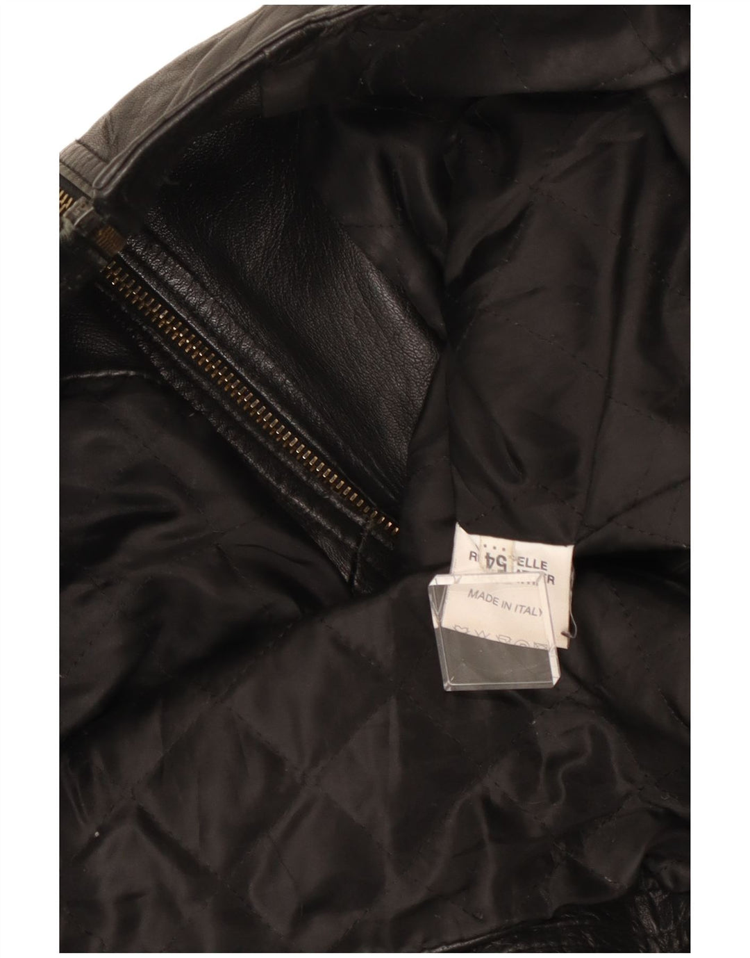 Vintage męska skórzana kurtka racer IT 54 XL czarna skóra