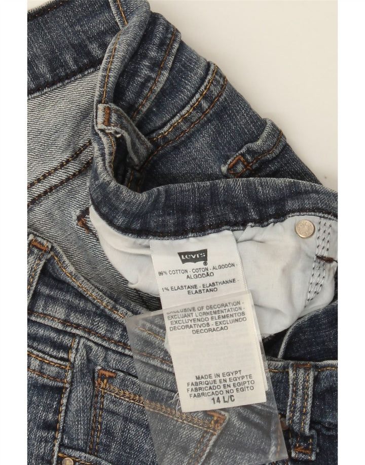 Damskie jeansy LEVI'S 515 Bootcut US 14 XL W34 L32 Niebieskie bawełniane