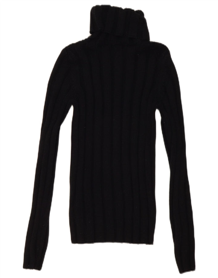 Sweter damski Hugo Boss z wywijanym dekoltem UK 8, mała czarna wełna