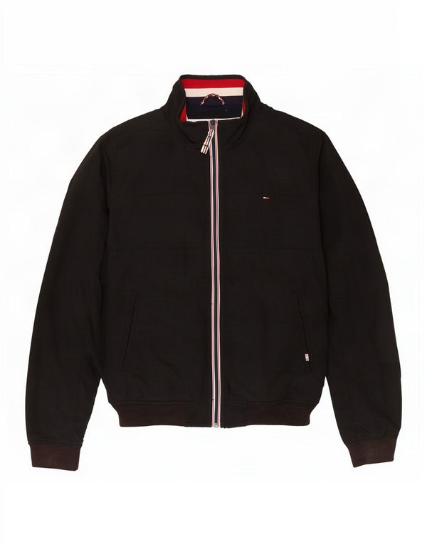 Męska kurtka bomberka Tommy Hilfiger UK 40, duża, czarna nylonowa