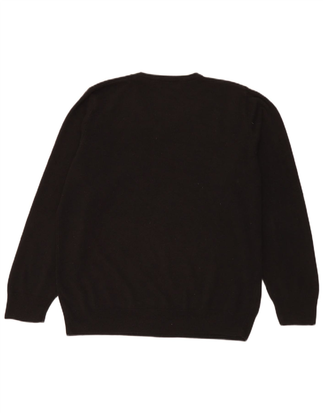 Męski sweter Marks & Spencer Blue Harbor z dekoltem w kształcie litery V, duży, czarny, akrylowy
