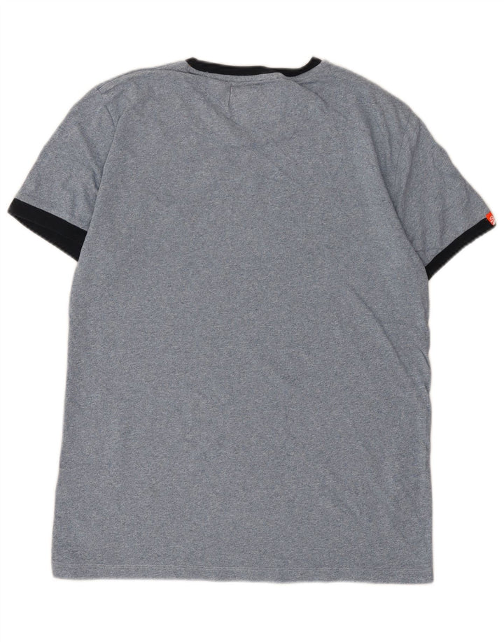 Męski T-shirt Superdry, duży, niebieski, bawełniany