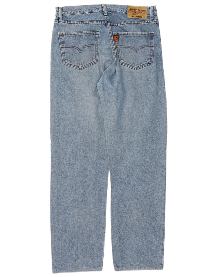 UNIFORM Mens Straight Jeans W33 L29 Blue Cotton