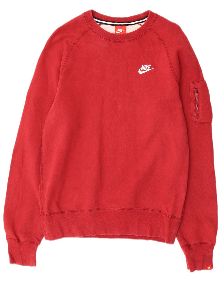 Męska bluza dresowa Nike, mała, czerwona, bawełniana
