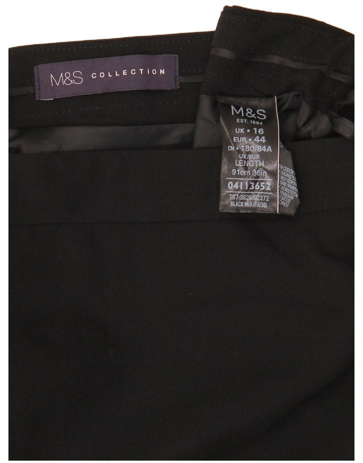 Marks & Spencer Damska spódnica maxi UK 16 duża W34, czarna, poliester