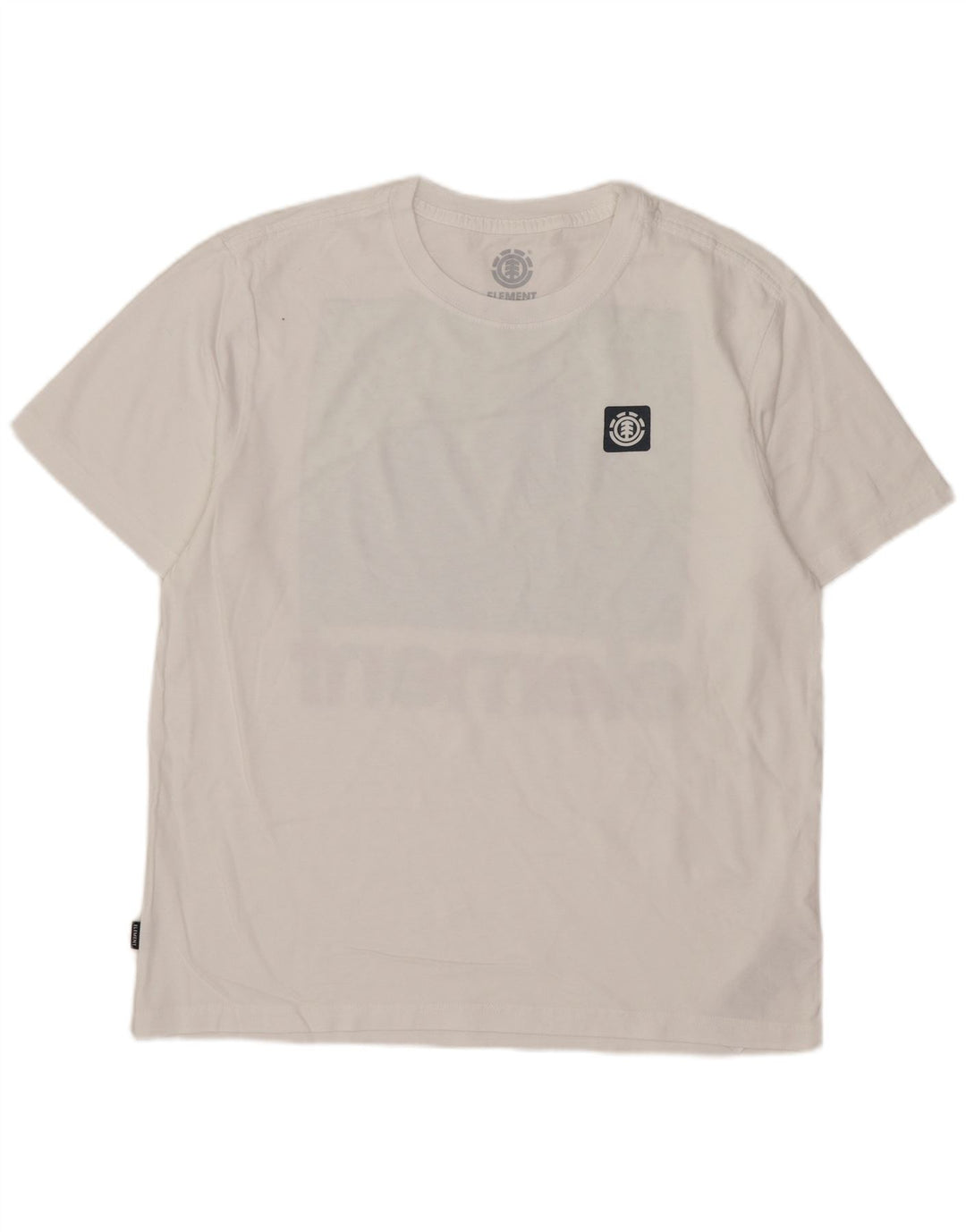 Męski T-shirt Element o regularnym kroju z grafiką, mały, biały, bawełniany