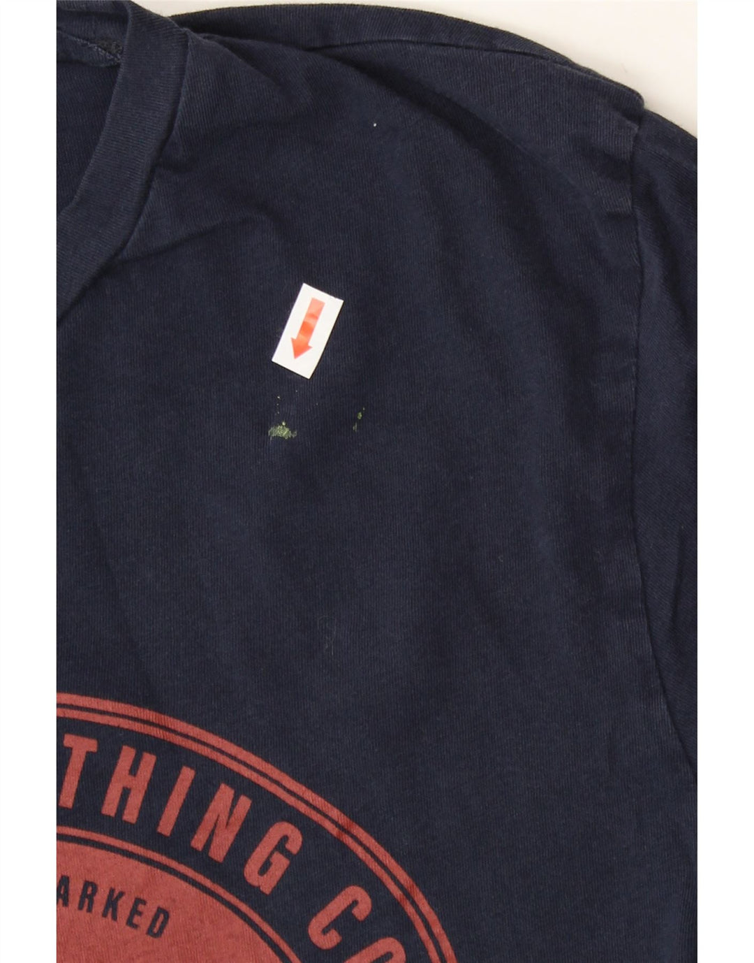 JACK & JONES Mens Regular Fit Graphic T-Shirt Top Small Navy Blue Vintage Jack & Jones and Second-Hand Jack & Jones from Messina Hembry 
