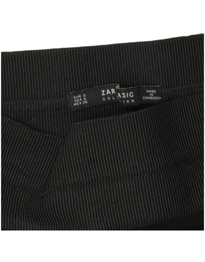 Legginsy damskie Zara UK 10 w małe czarne prążki