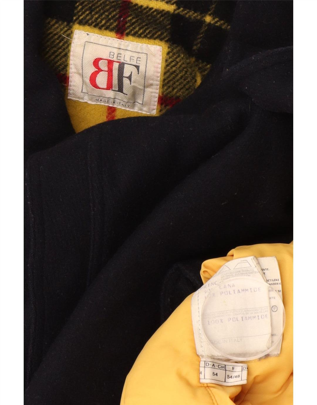 Płaszcz męski Belfe IT 54 2XL granatowy wełniany