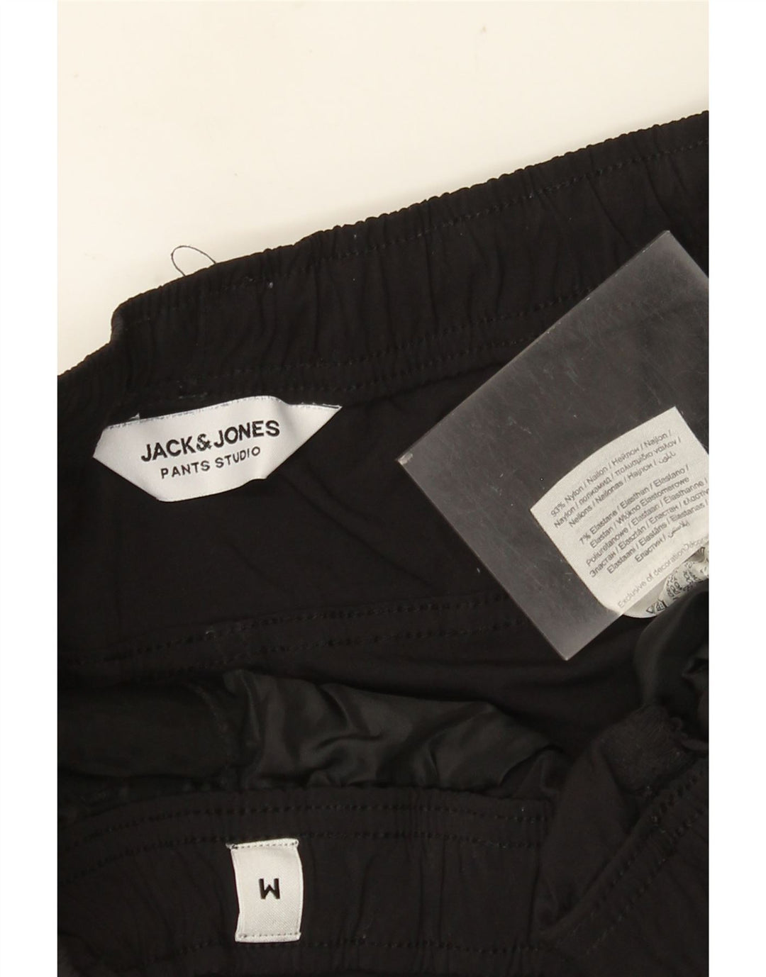 Męskie spodnie joggery JACK & JONES, średnie W32 L28, czarny nylon