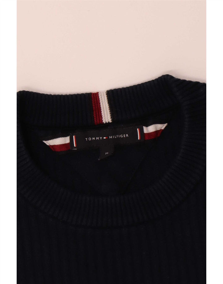 Męski sweter z wycięciem pod szyją Tommy Hilfiger, średni granatowy, blok kolorów