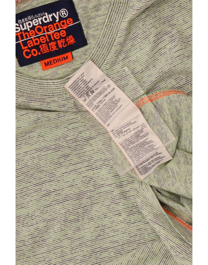 T-shirt męski Superdry, bawełniany, w średnie zielone paski