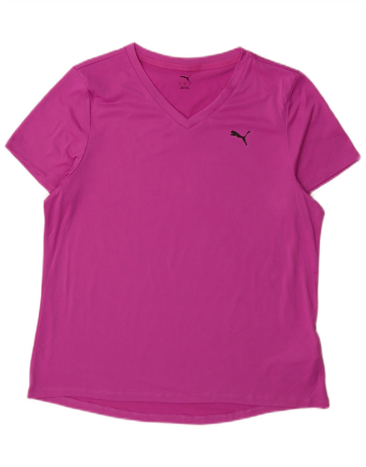 T-shirt damski Puma Top UK 16, duży, różowy, poliester