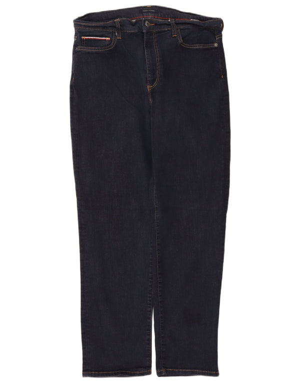Damskie proste dżinsy Tommy Hilfiger US 14 XL W34 L29 Granatowa bawełna