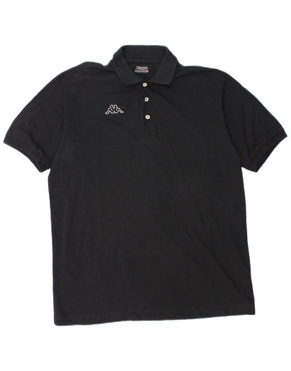 Męska koszulka polo Kappa 2XL Czarna bawełniana