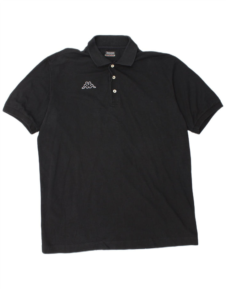Męska koszulka polo Kappa 2XL Czarna bawełniana