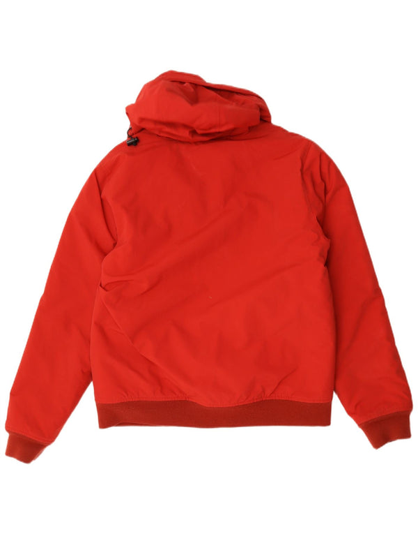 Męska wyściełana kurtka z kapturem Carhartt UK 40, duża, czerwona nylonowa
