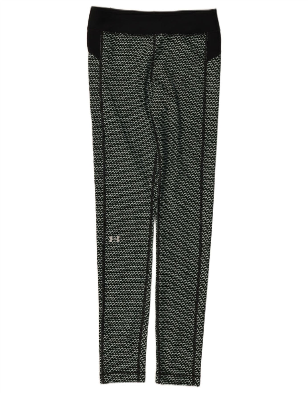 Legginsy damskie Under Armour UK 10, małe, czarne, geometryczne, z poliestru
