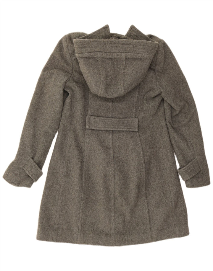 Damska budrysówka z kapturem w stylu vintage IT 44 Średnia szara wełna