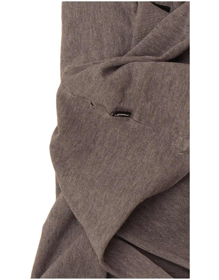 Męska koszulka polo PUMA, średnioszara, bawełniana