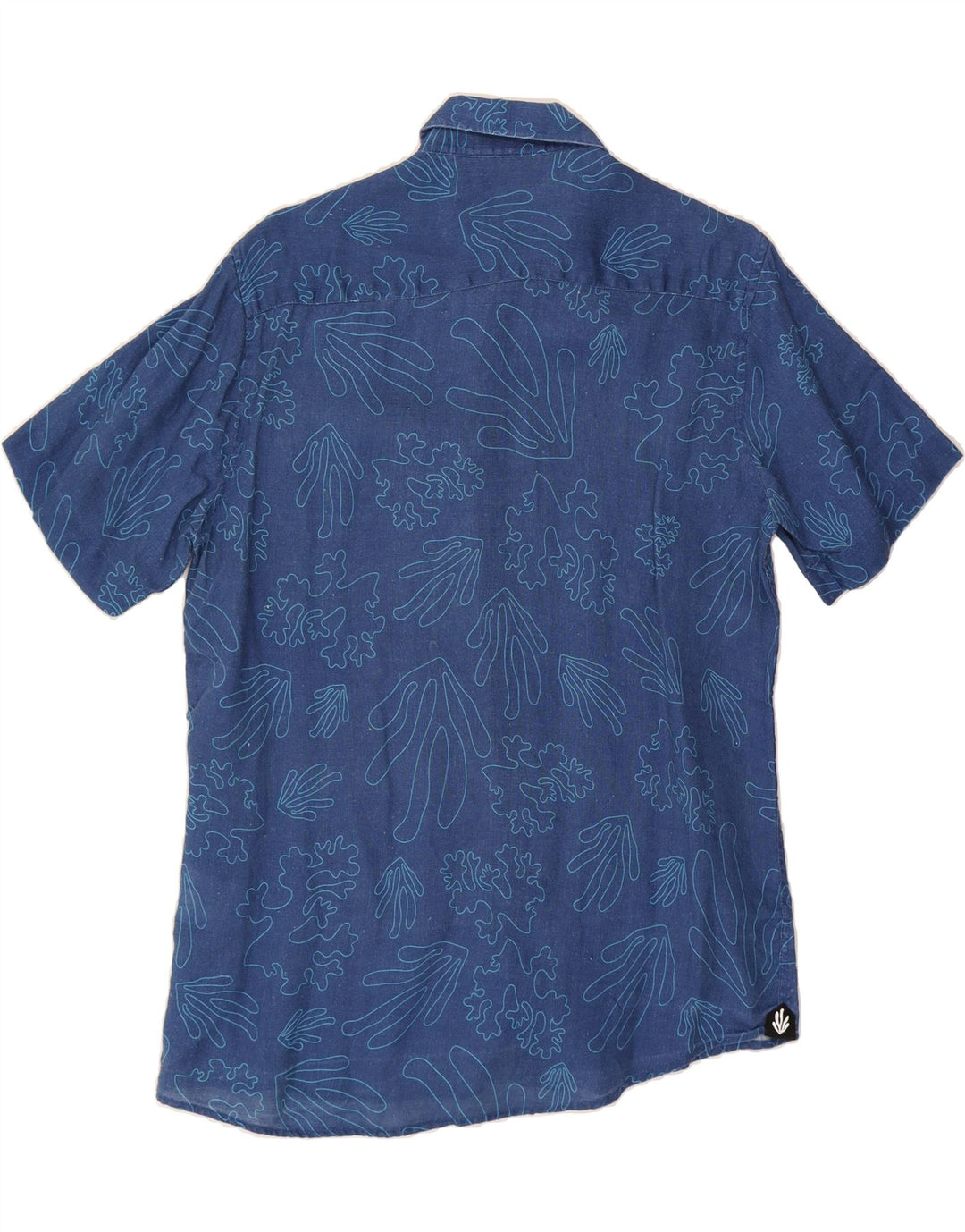 NORTH SAILS Mens Coral Abstract Pattern Short Sleeve Shirt XS Blue Cotton Vintage North Sails and Second-Hand North Sails from Messina Hembry 