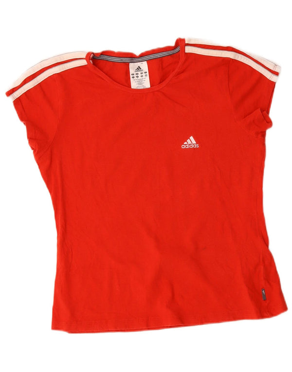 Damska koszulka z grafiką Adidas Top UK 14 Średnia czerwona bawełna