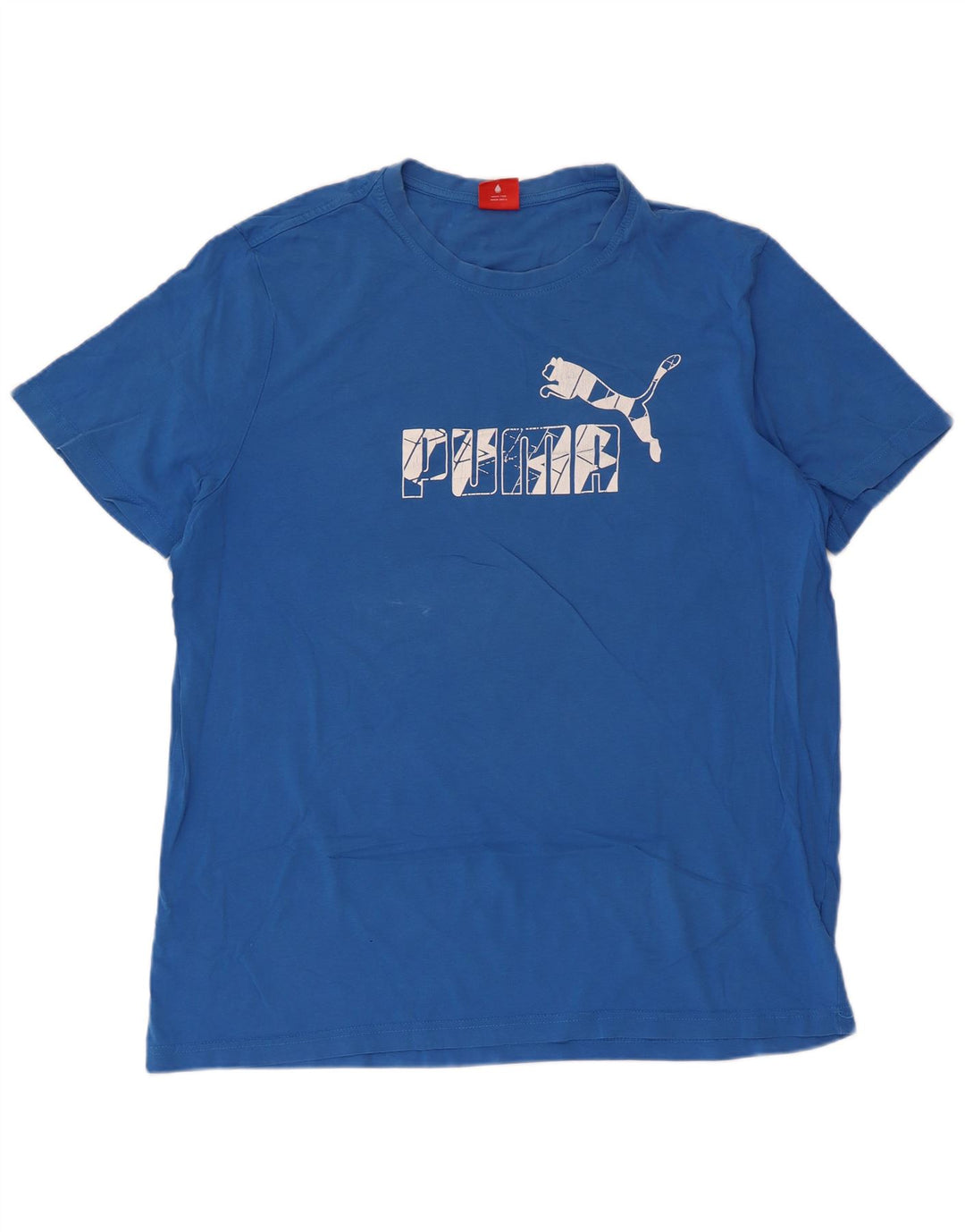 Męski T-shirt z grafiką PUMA, top 2XL, niebieska bawełna