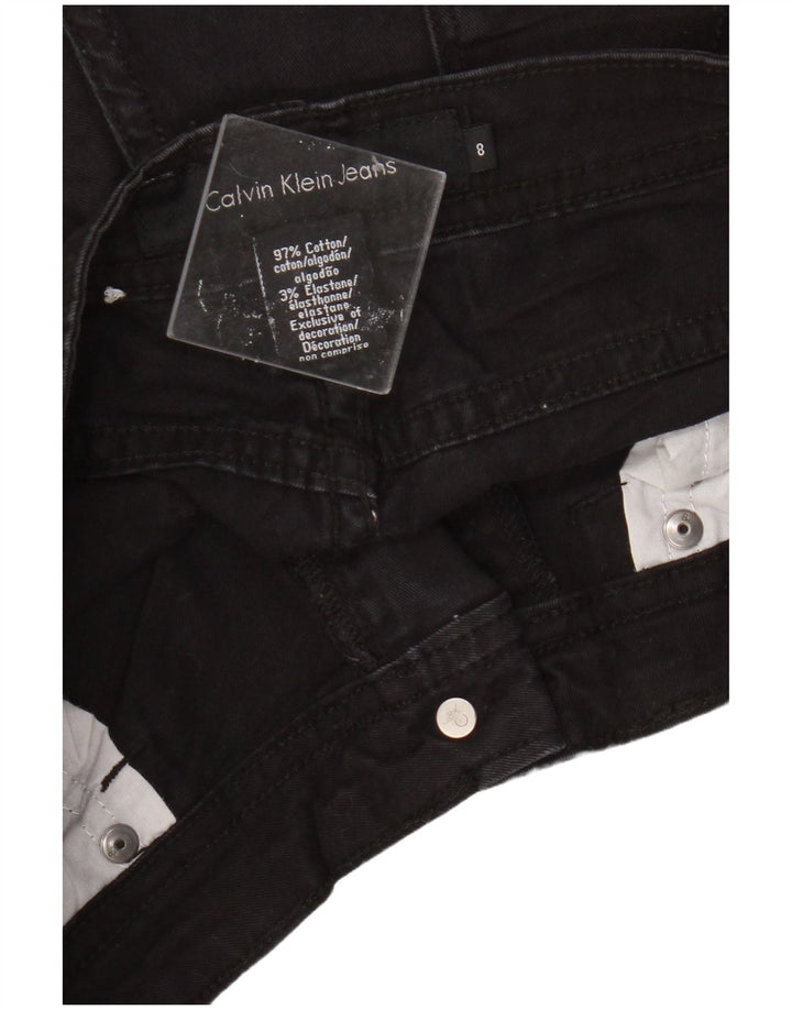 Damskie spodenki jeansowe Calvin Klein US 8 Medium W28, czarne, bawełniane