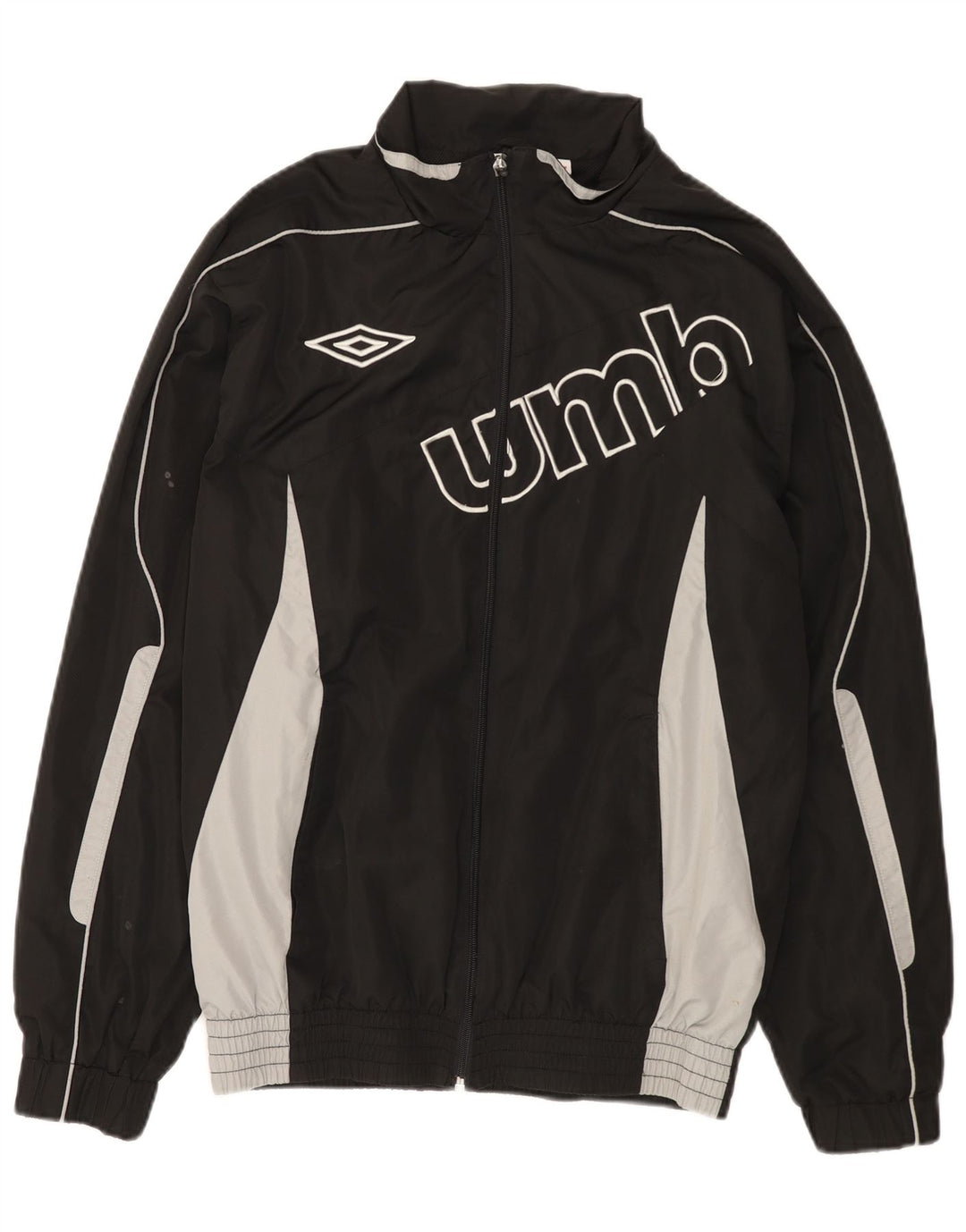 Męska kurtka dresowa Umbro z grafiką XL, czarny poliester z blokami kolorów