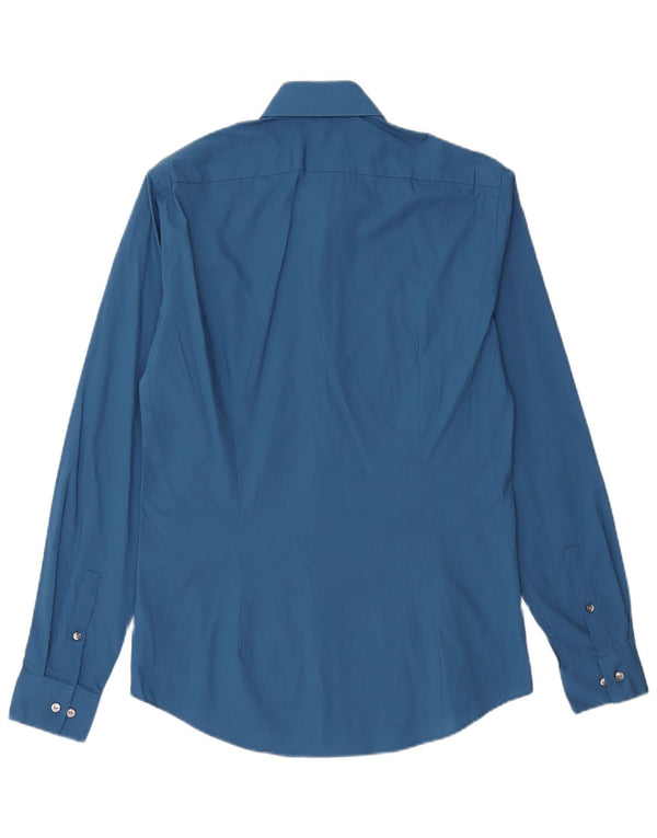 Koszula męska CALVIN KLEIN o dopasowanym kroju, rozmiar 38 15, średni niebieski, bawełniany