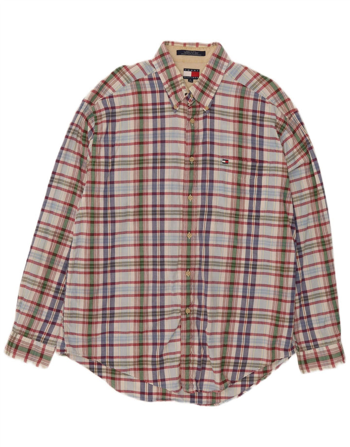 Koszula męska Tommy Hilfiger XL w wielokolorową kratę, bawełniana