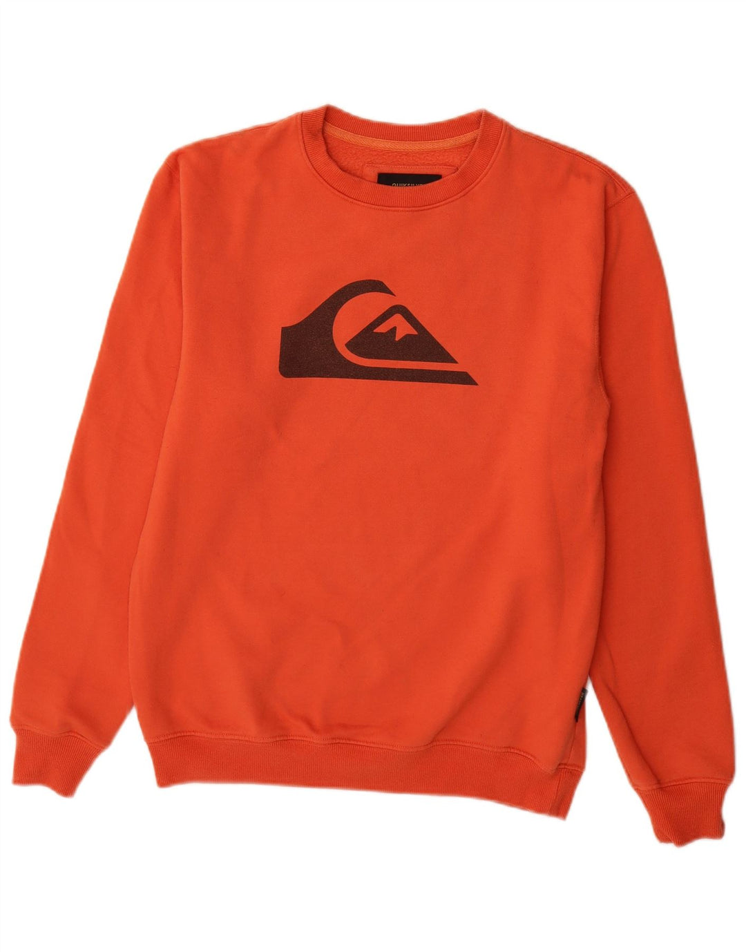 Męska bluza z grafiką Quiksilver, mała, pomarańczowa, poliestrowa