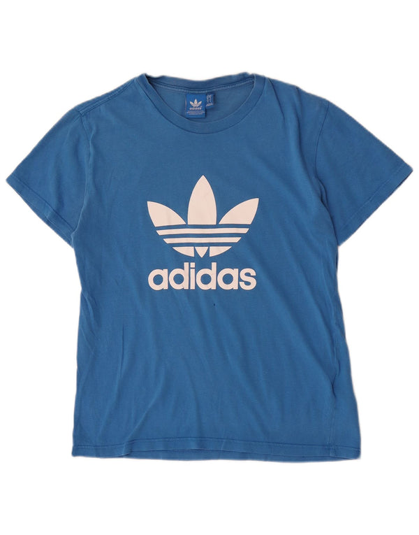 Adidas Mens Graphic T-Shirt Top Small Blue Cotton