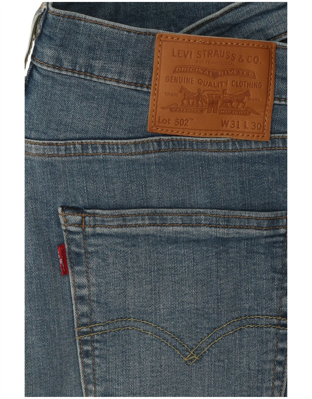 Męskie jeansy Levi's 502 Tapered W31 L28 Niebieskie bawełniane