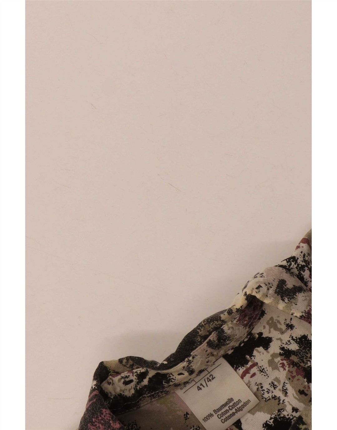 Koszula męska w stylu vintage w abstrakcyjny wzór, rozmiar 41/42, duża wielobarwna bawełna