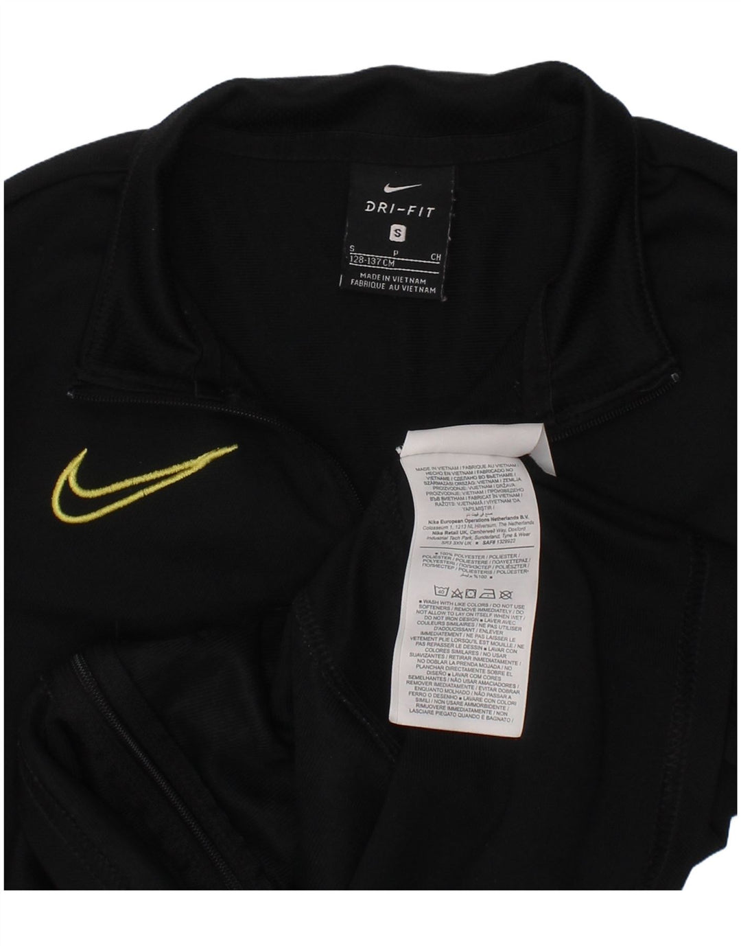 Chłopięcy dres Nike z grafiką, 8-9 lat, mały, czarny, poliester