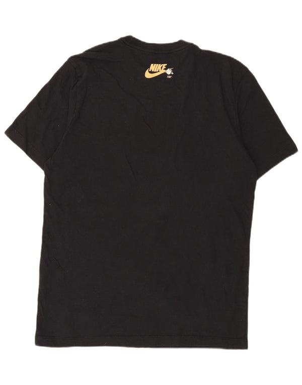 Męski T-shirt z grafiką Nike, średni czarny, bawełniany